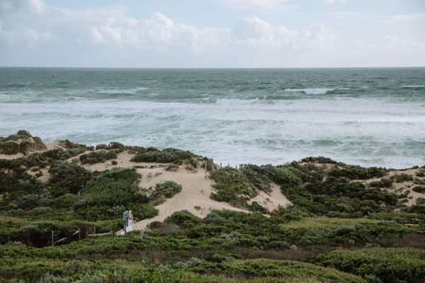 St Andrews Beach Recreation Hall wedding, Simone and Sam, frame 203