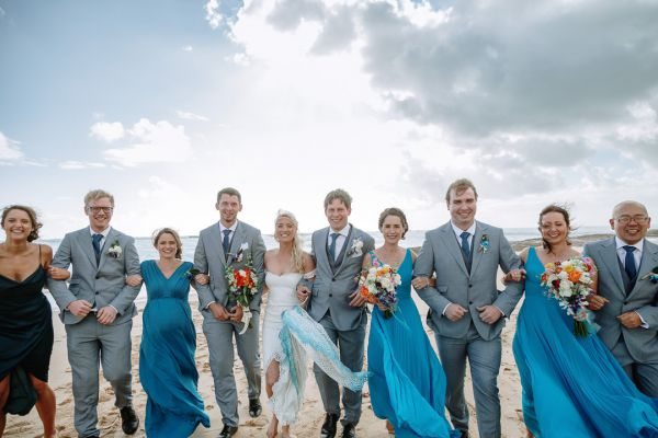 St Andrews Beach Recreation Hall wedding, Simone and Sam, frame 206