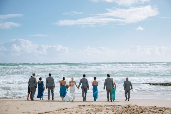 Simone and Sam's wedding day in St Andrews Beach, frame 208