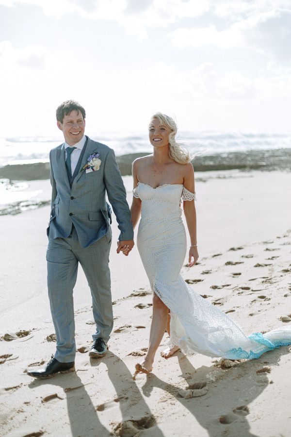 Simone and Sam's wedding day in St Andrews Beach, frame 211