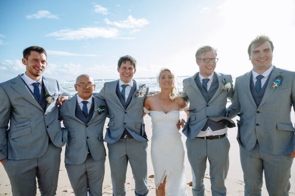 St Andrews Beach Recreation Hall wedding, Simone and Sam, frame 212