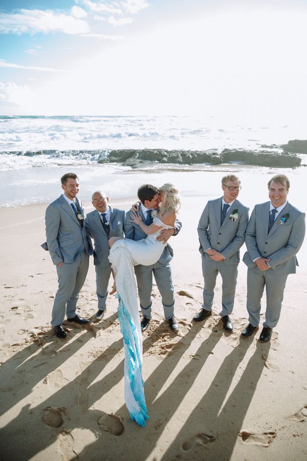 Simone and Sam's wedding day in St Andrews Beach, frame 214