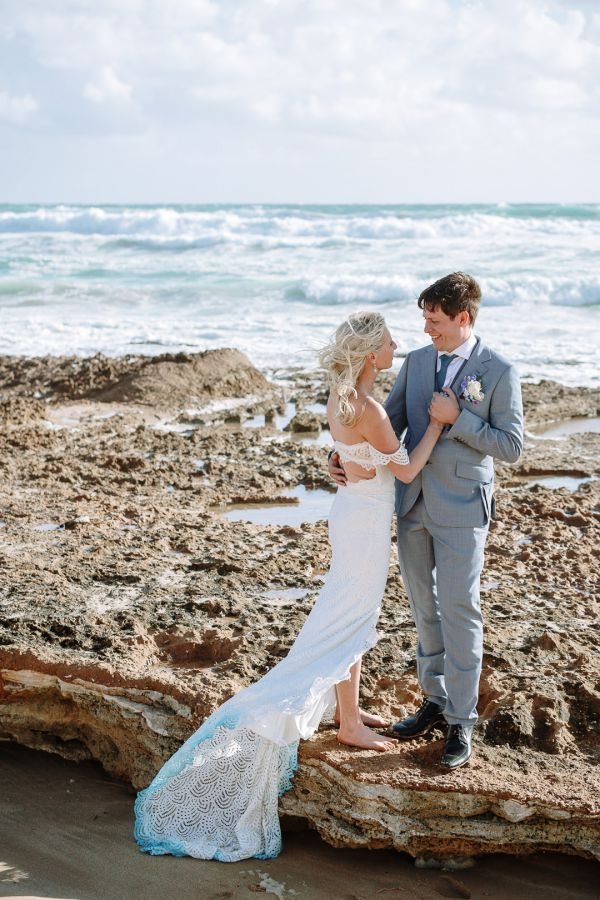 St Andrews Beach Recreation Hall wedding, Simone and Sam, frame 221