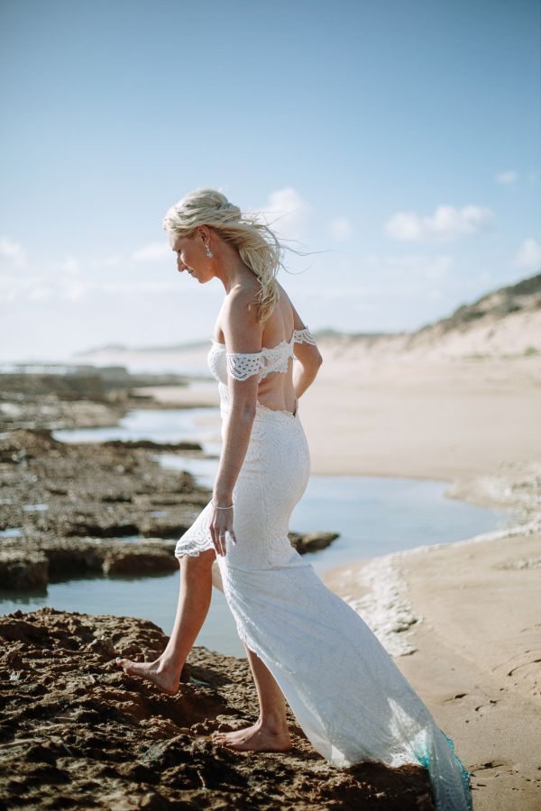 Simone and Sam's wedding day in St Andrews Beach, frame 226
