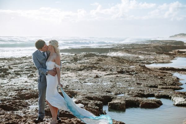 Simone and Sam's wedding day in St Andrews Beach, frame 229