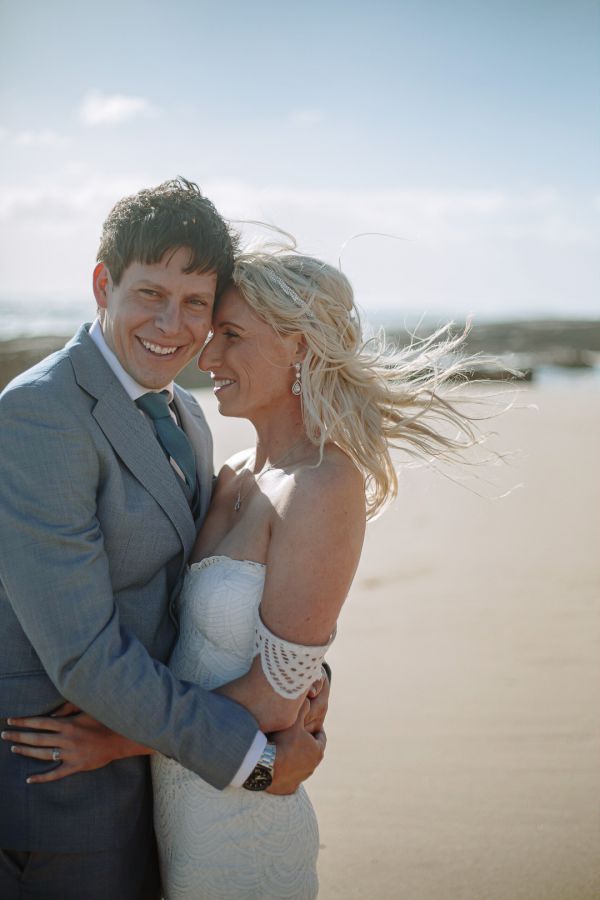 St Andrews Beach Recreation Hall wedding, Simone and Sam, frame 233