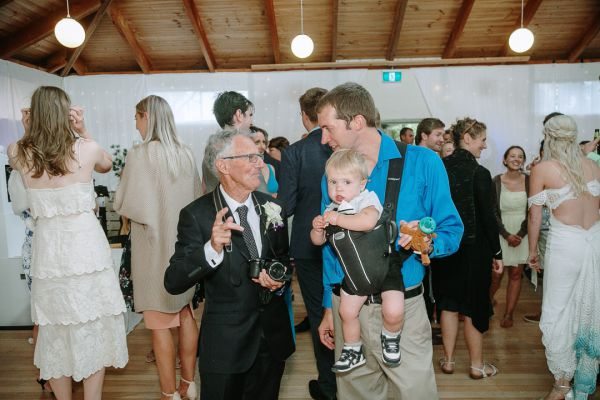 St Andrews Beach Recreation Hall wedding, Simone and Sam, frame 249