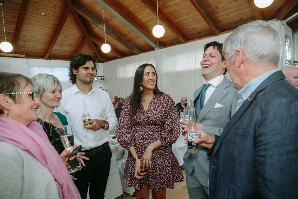 St Andrews Beach Recreation Hall wedding, Simone and Sam, frame 252