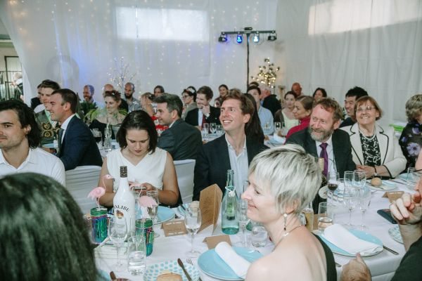 St Andrews Beach Recreation Hall wedding, Simone and Sam, frame 294