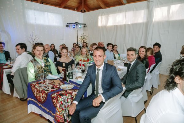 St Andrews Beach Recreation Hall wedding, Simone and Sam, frame 297