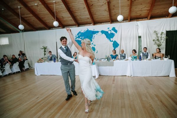 St Andrews Beach Recreation Hall wedding, Simone and Sam, frame 312