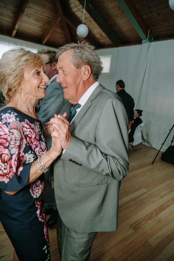 St Andrews Beach Recreation Hall wedding, Simone and Sam, frame 321