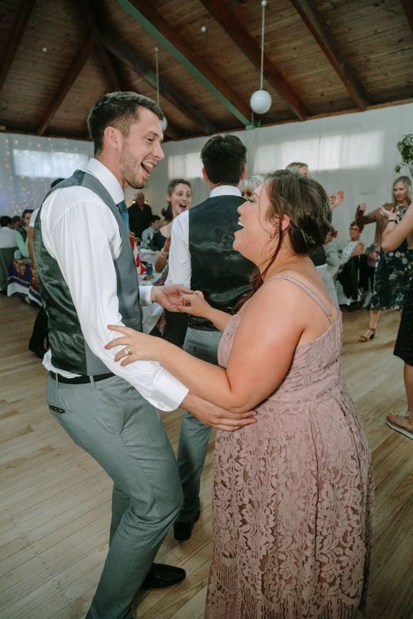 St Andrews Beach Recreation Hall wedding, Simone and Sam, frame 324