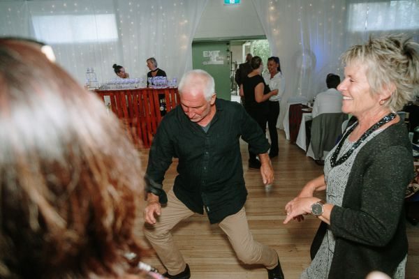 St Andrews Beach Recreation Hall wedding, Simone and Sam, frame 327