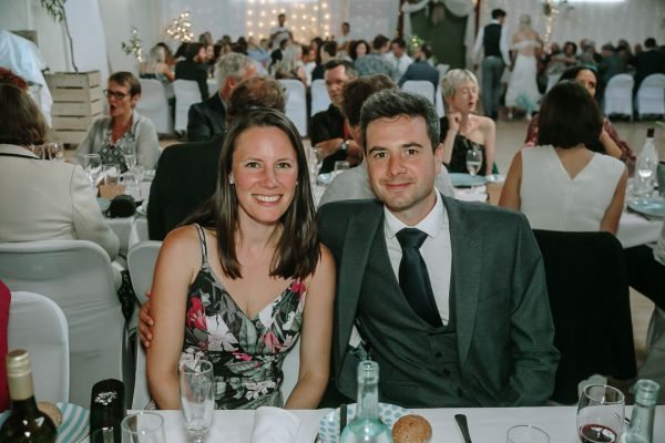 St Andrews Beach Recreation Hall wedding, Simone and Sam, frame 357