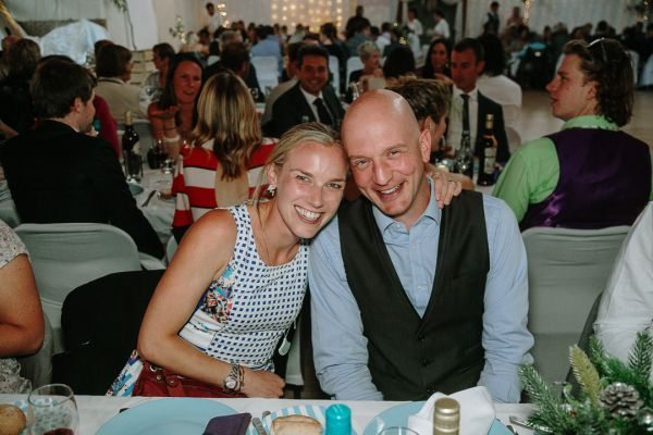 St Andrews Beach Recreation Hall wedding, Simone and Sam, frame 366