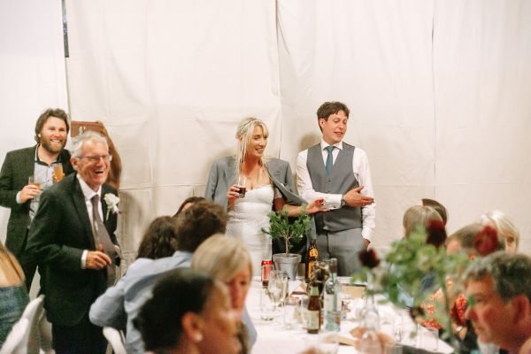 St Andrews Beach Recreation Hall wedding, Simone and Sam, frame 374