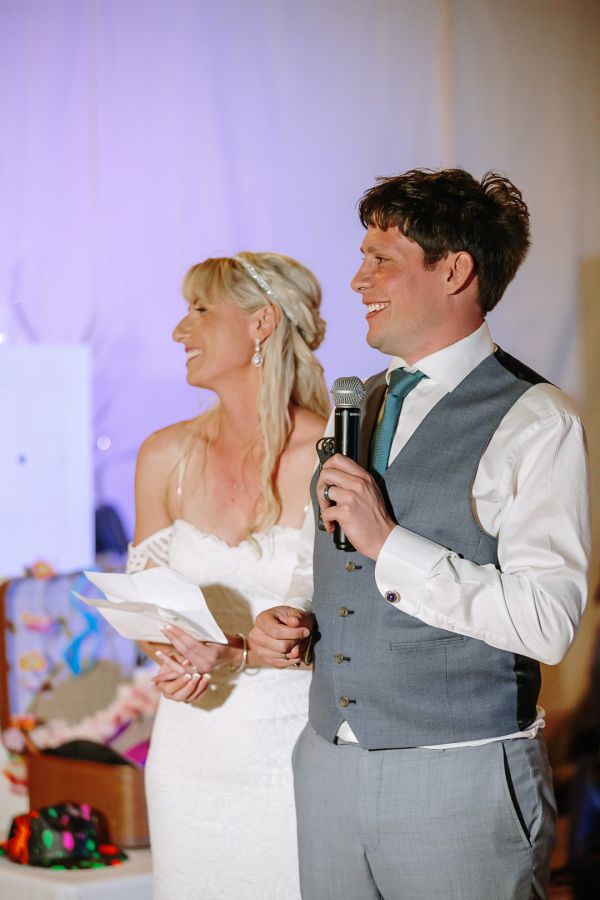 St Andrews Beach Recreation Hall wedding, Simone and Sam, frame 404