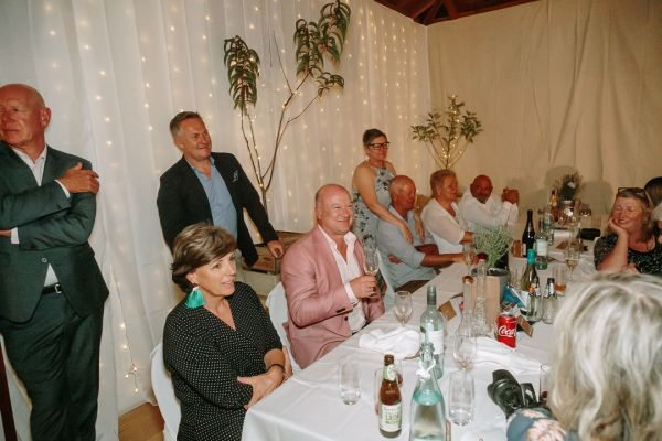 St Andrews Beach Recreation Hall wedding, Simone and Sam, frame 407
