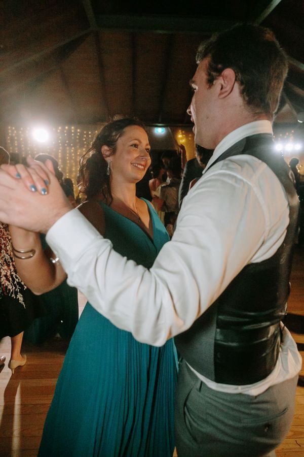 St Andrews Beach Recreation Hall wedding, Simone and Sam, frame 413