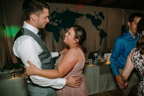 St Andrews Beach Recreation Hall wedding, Simone and Sam, frame 422