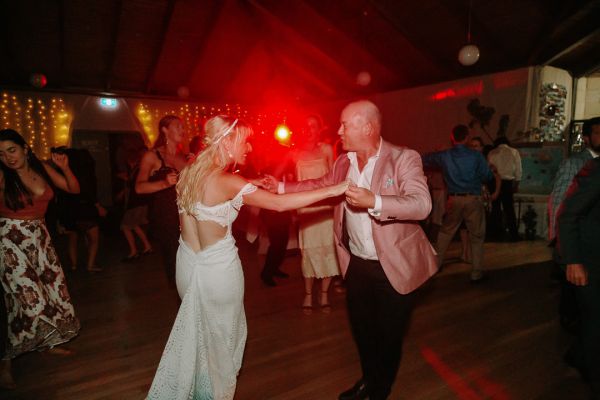 St Andrews Beach Recreation Hall wedding, Simone and Sam, frame 437