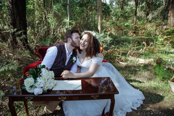 Aroya and Jack's wedding day in Narbethong, frame 142
