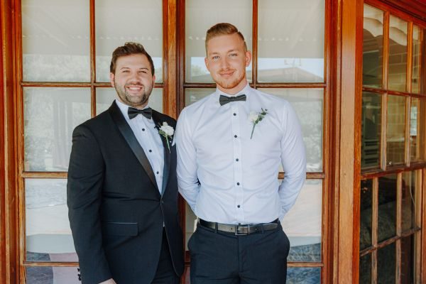Amy and Brandon's wedding day in Kialla West, frame 034