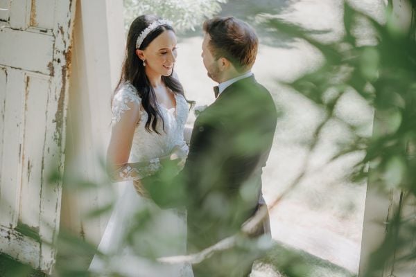 Amy and Brandon's wedding day in Kialla West, frame 046