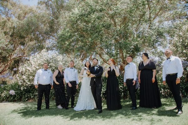 Amy and Brandon's wedding day in Kialla West, frame 055