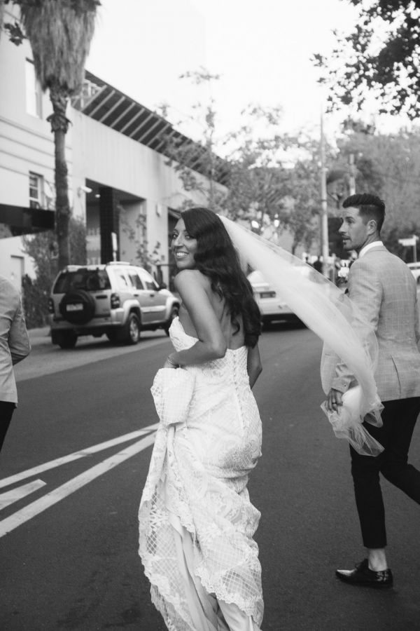 Georgia and Michael's wedding day in St Kilda, frame 185