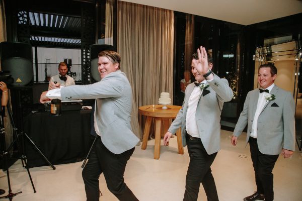Georgia and Michael's wedding day in St Kilda, frame 197