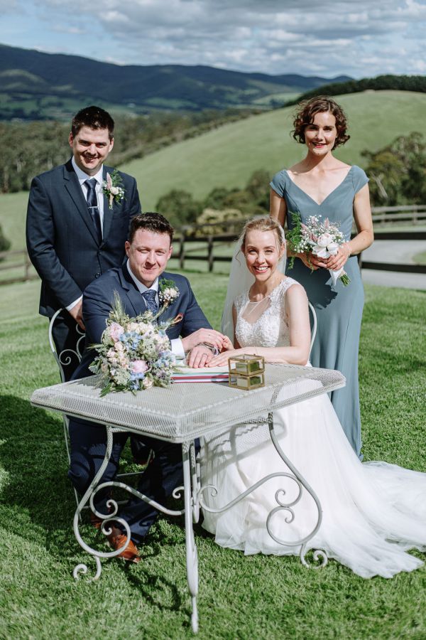 Skye and Kane's wedding day in Coldstream, frame 022