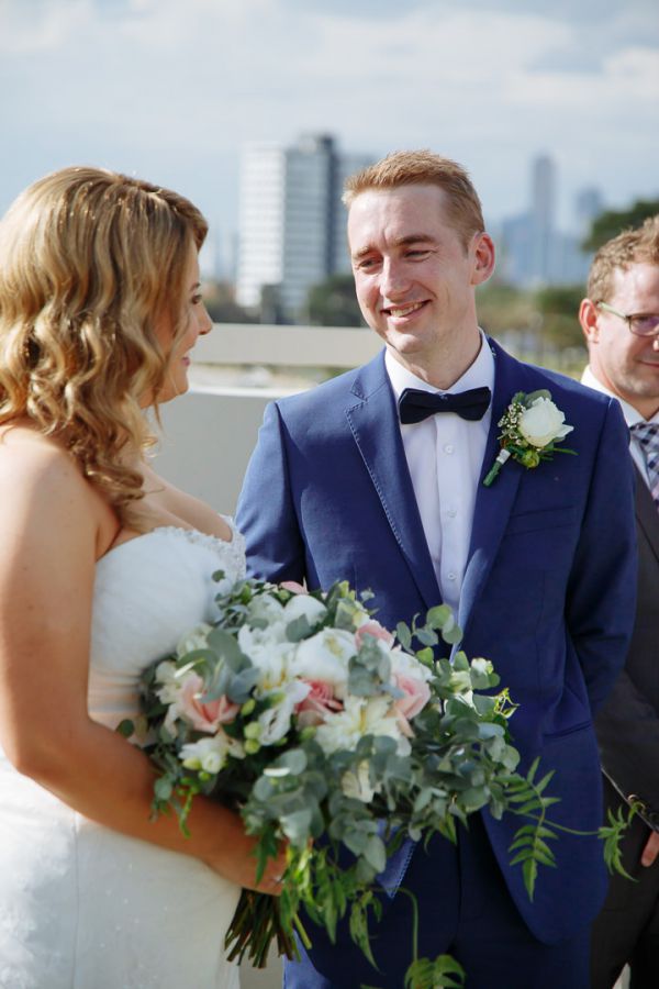 Edwina and Jonathan's wedding day in St Kilda, frame 073