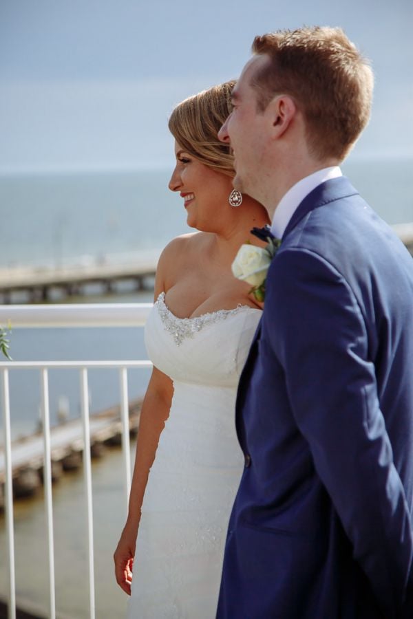 Edwina and Jonathan's wedding day in St Kilda, frame 079