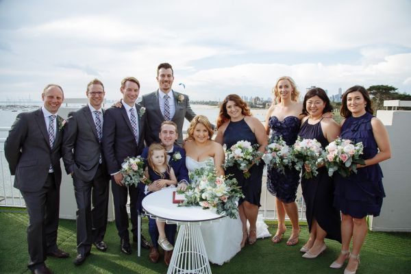 Edwina and Jonathan's wedding day in St Kilda, frame 097