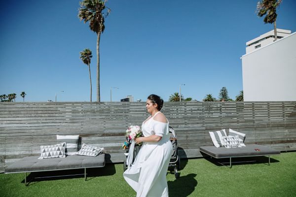 Joanna and Sam's wedding day in St Kilda, frame 100