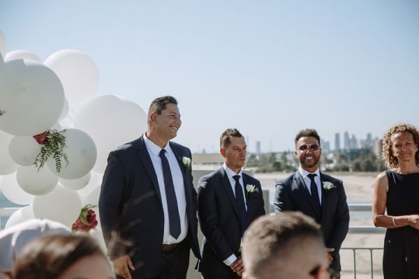 Joanna and Sam's wedding day in St Kilda, frame 103