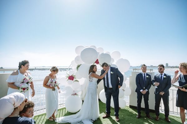 Joanna and Sam's wedding day in St Kilda, frame 112