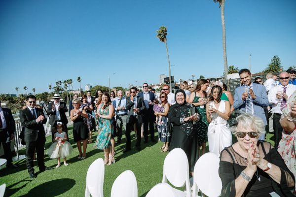 Joanna and Sam's wedding day in St Kilda, frame 166