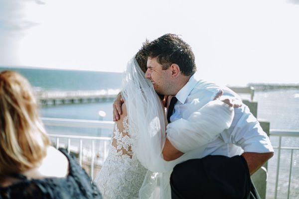 Joanna and Sam's wedding day in St Kilda, frame 172
