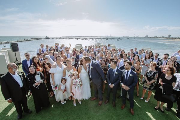 Joanna and Sam's wedding day in St Kilda, frame 178