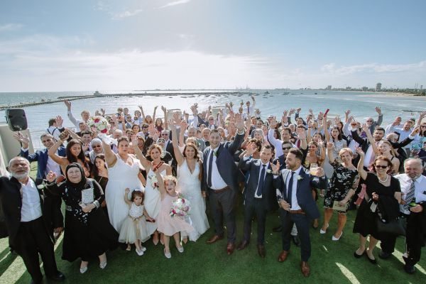 Royal Melbourne Yacht Squadron wedding, Joanna and Sam, frame 179