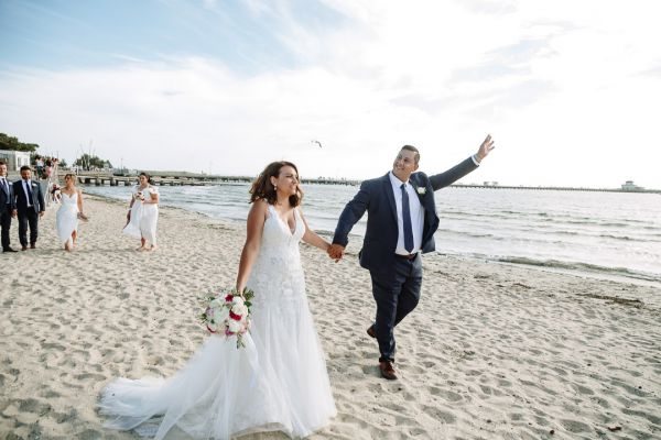Joanna and Sam's wedding day in St Kilda, frame 199