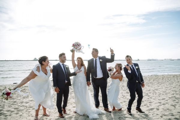 Joanna and Sam's wedding day in St Kilda, frame 205