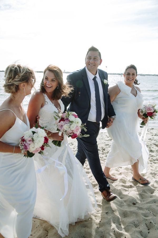 Joanna and Sam's wedding day in St Kilda, frame 211