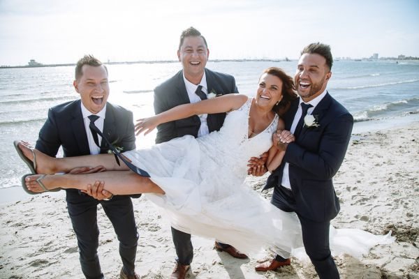 Joanna and Sam's wedding day in St Kilda, frame 214