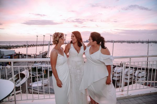 Joanna and Sam's wedding day in St Kilda, frame 400