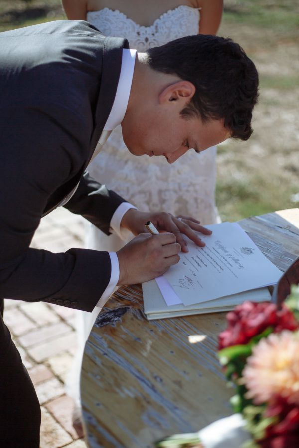 Kirsty and Brendan's wedding day in Diggers Rest, frame 120