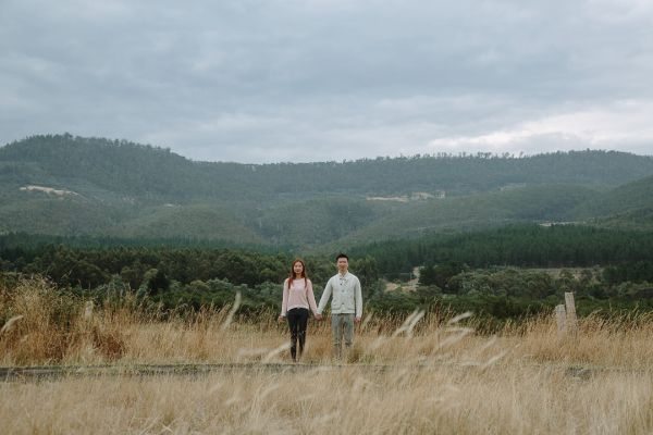 Angel and Andrew's pre-wedding session in Tasmania, frame 007